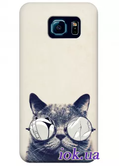 Чехол для Galaxy S6 Edge Plus - Кот в очках