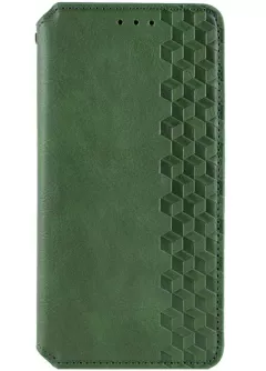 Кожаный чехол-книжка GETMAN Cubic (PU) для Samsung Galaxy A17 5G, Зеленый