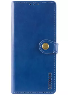 Кожаный чехол книжка GETMAN Gallant (PU) для Infinix Smart 9 || Infinix Hot 50i, Синий