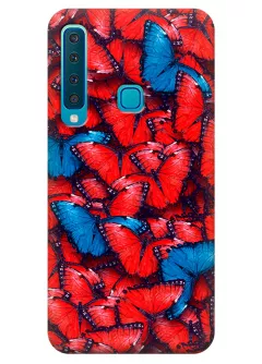 Чехол для Galaxy A9 2018 - Красные бабочки