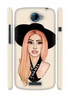Чехол на HTC One S - Леди Гага
