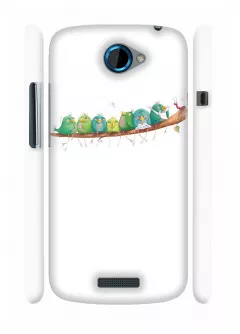 Чехол для HTC One S - Птички-невелички