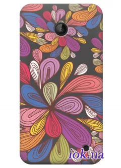 Чехол для Nokia Lumia 630 - Цветочная фантазия 