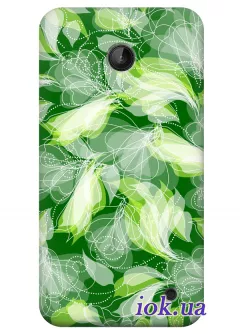 Чехол для Nokia Lumia 630 - Белые цветы 