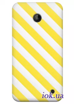 Чехол для Nokia Lumia 630 - Желтые полоски 