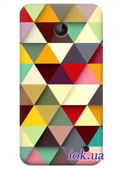 Чехол для Nokia Lumia 630 - Цветные ромбики 