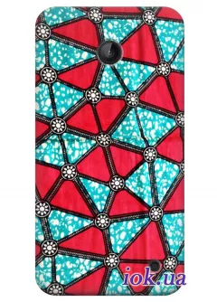 Чехол для Nokia Lumia 635 - Красные треугольнички 