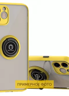 TPU+PC чехол Deen ColorEdgingRing for Magnet для ZTE Blade A7s (2020), Желтый