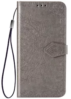 Кожаный чехол (книжка) Art Case с визитницей для Xiaomi Poco M3, Серый