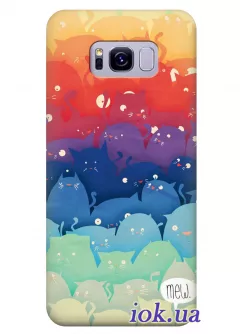 Чехол для Galaxy S8 - Разноцветные котики