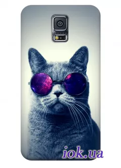 Чехол для Galaxy S5 Plus - Стильный кот
