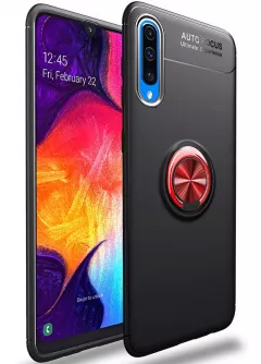 TPU чехол Deen ColorRing под магнитный держатель (opp) для Samsung Galaxy A50 (A505F) / A50s / A30s, Черный / Красный
