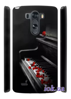 Чехол для LG G3 - Пианино и роза