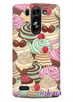 Вкусный чехол для LG G3s с рисунком пироженого