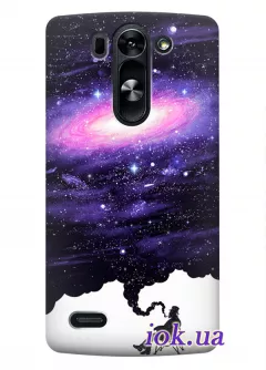 Накладка для LG G3s с рисунком галактики