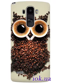 Чехол для LG G4 Stylus - Сова из кофе