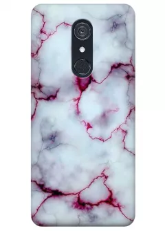 Чехол для LG G7 Fit - Розовый мрамор