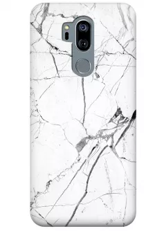 Чехол для LG G7+ - White marble