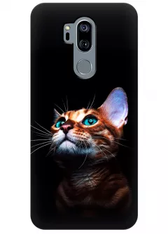 Чехол для LG G7 ThinQ - Зеленоглазый котик