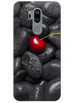 Чехол для LG G7+ - Вишня на камнях