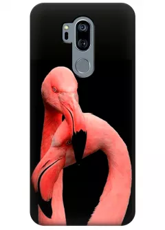Чехол для LG G7+ - Пара фламинго
