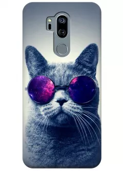 Чехол для LG G7+ - Кот в очках