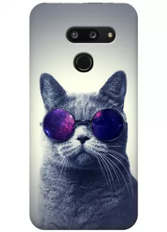 Чехол для LG G8 ThinQ - Кот в очках
