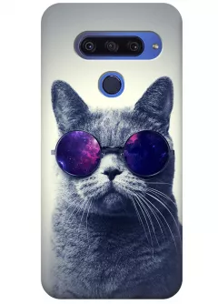 Чехол для LG G8s ThinQ - Кот в очках
