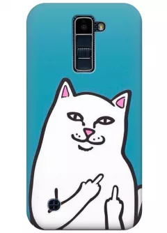 Чехол для LG K10 - Кот с факами