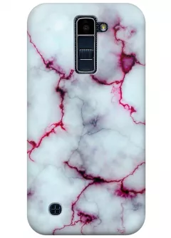 Чехол для LG K10 - Розовый мрамор