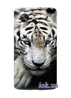 Чехол для Nexus 5 - Белый тигр