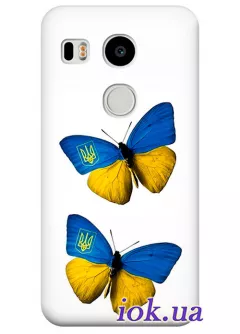 Чехол для LG Nexus 5X - Украинские бабочки