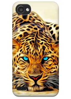 Чехол для LG Q6 Prime - Леопард