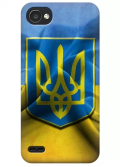 Чехол для LG Q6a - Флаг и Герб Украины
