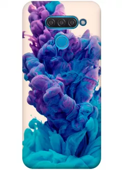 Чехол для LG Q60 - Фиолетовый дым