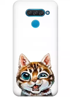 Чехол для LG Q60 - Эмодзи кот