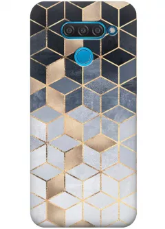 Чехол для LG Q60 - Темная геометрия