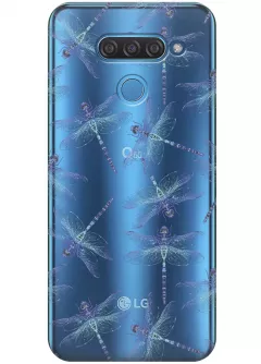 Чехол для LG K50s - Голубые стрекозы