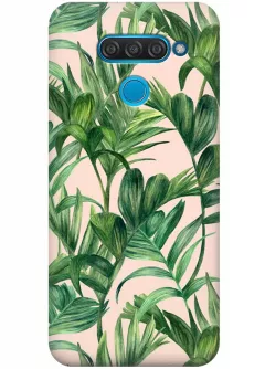 Чехол для LG Q60 - Пальмовые ветки