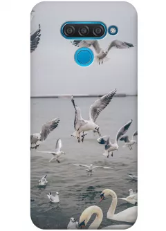 Чехол для LG Q60 - Морские птицы