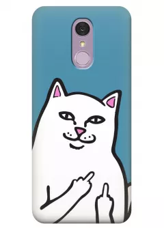 Чехол для LG Q7 - Кот с факами