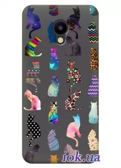 Чехол для Meizu M5s - Цветные коты