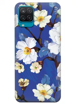 Силиконовый чехол на Samsung M12 с цветочным принтом - Цветение