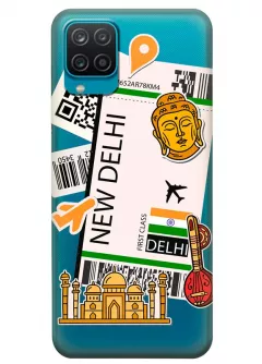 Чехол на Samsung M12 из силикона - Билет в Нью Дели