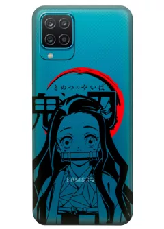 Samsung Galaxy M12 чехол силиконовый прозрачный - Demon Slayer Незуко Камадо