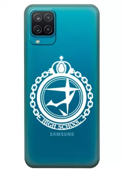 Samsung Galaxy M12 чехол силиконовый прозрачный - Danganronpa High School Logo