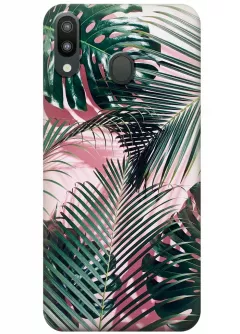Чехол для Galaxy M20 - Пальмовые листья