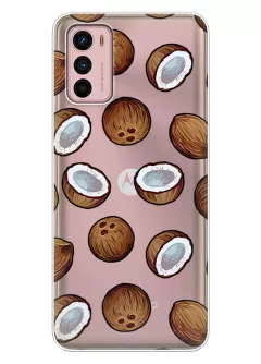 Чехол силиконовый для Motorola G42 с рисунком кокосов
