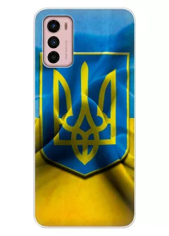 Motorola G42 чехол с печатью флага и герба Украины