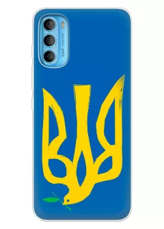 Чехол на Motorola G71 с сильным и добрым гербом Украины в виде ласточки